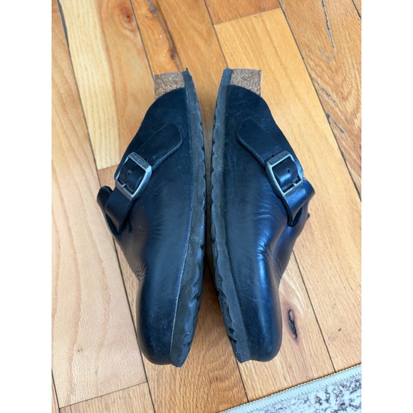 Birkenstock Boston Oiled Leather Unisex Clog Shoes Black Size 38 Ladies 7.5-8 - Picture 4 of 8